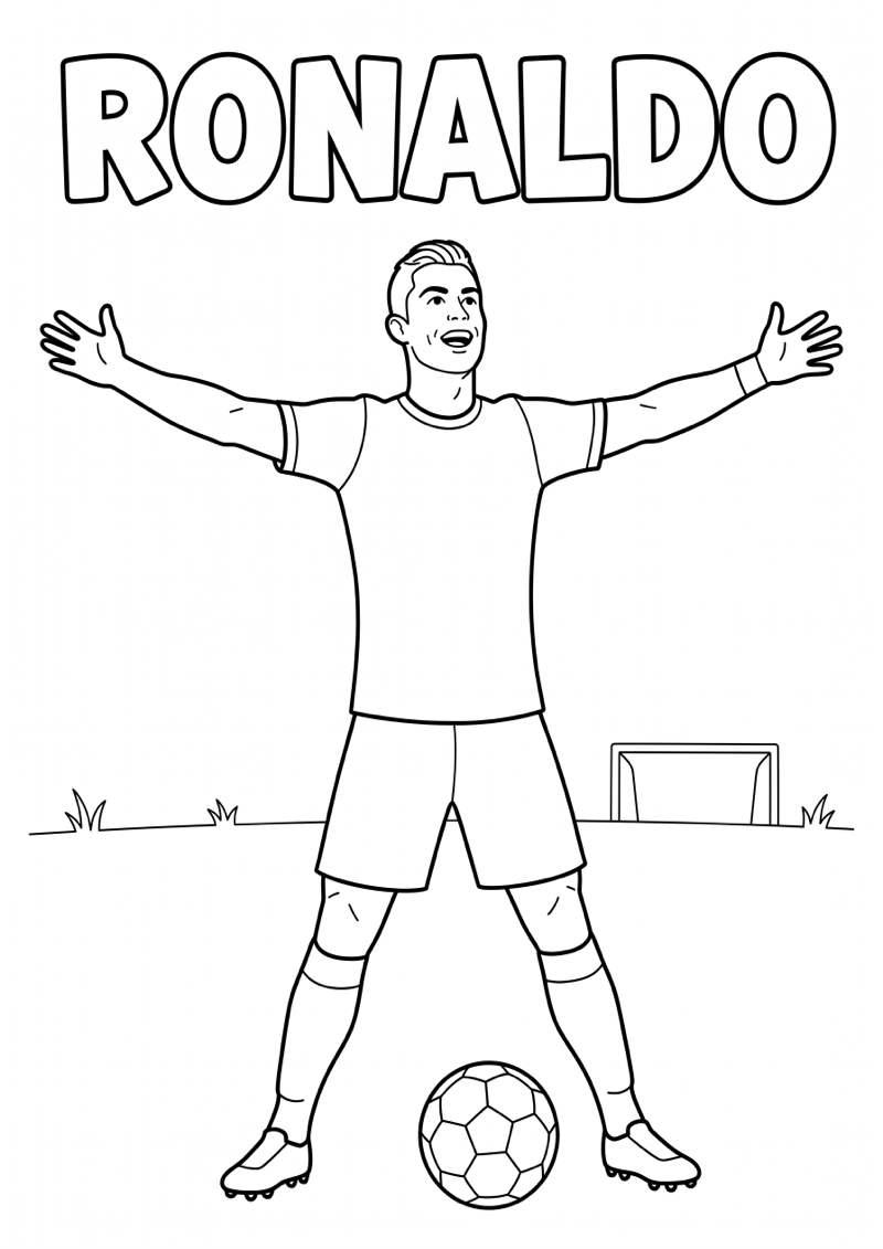 Ronaldo Juichpose Kleurplaat — gratis kleurplaat printen