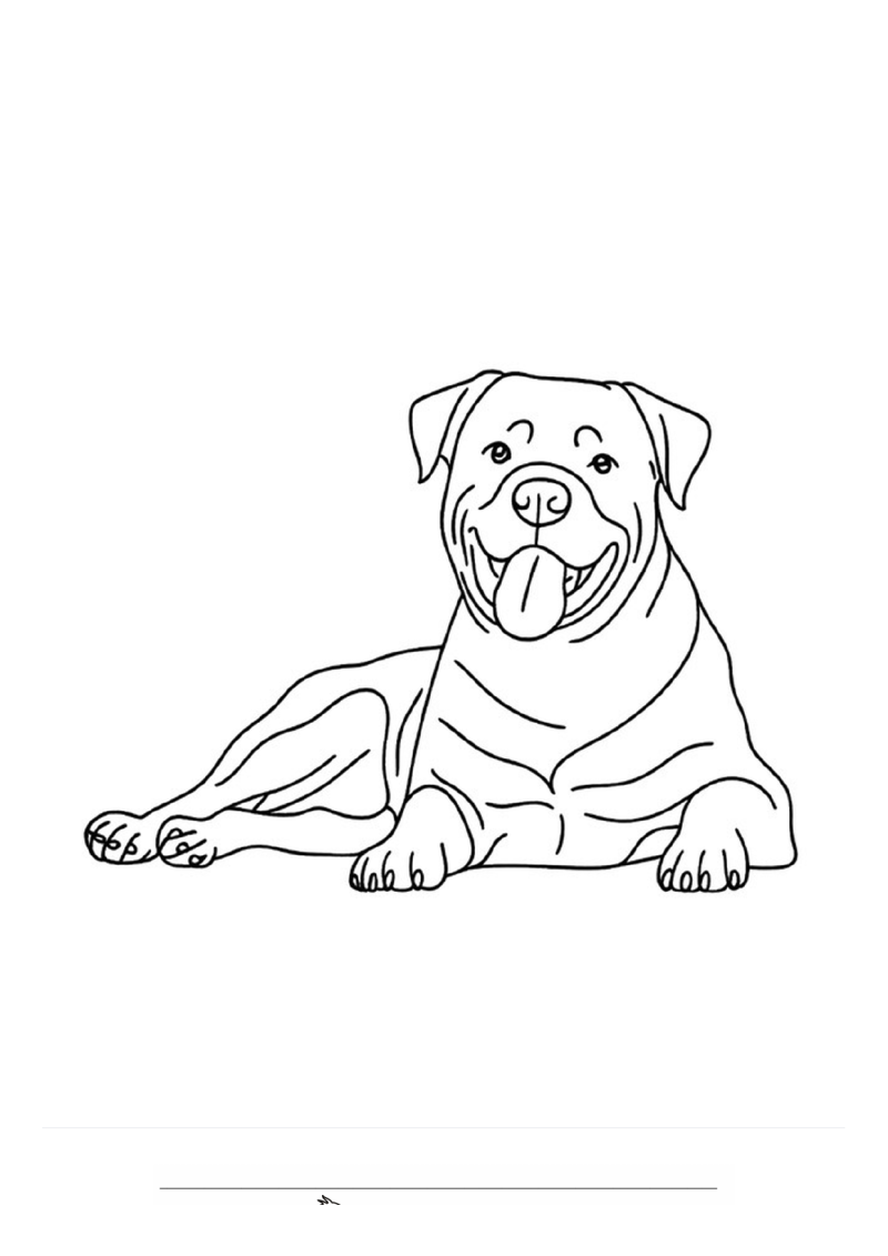 Rottweiler Kleurplaat — gratis kleurplaat