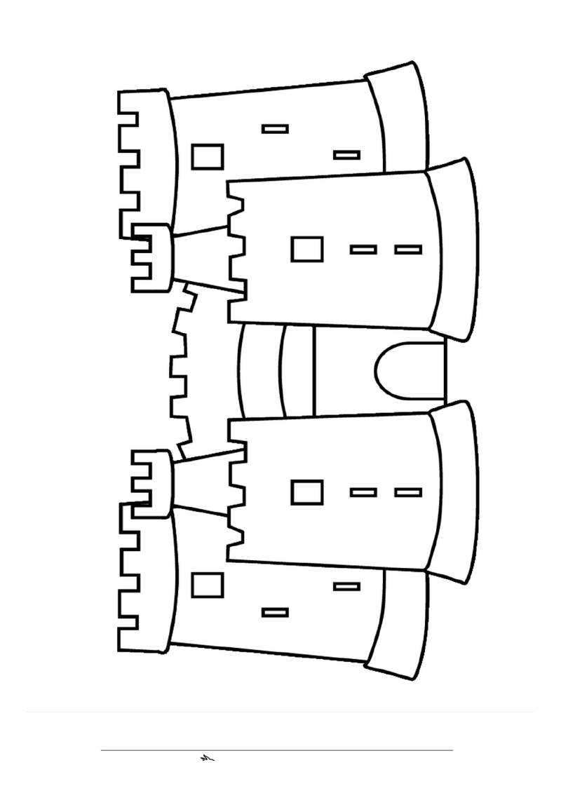 Royalty Kasteel Kleurplaat — gratis kleurplaat