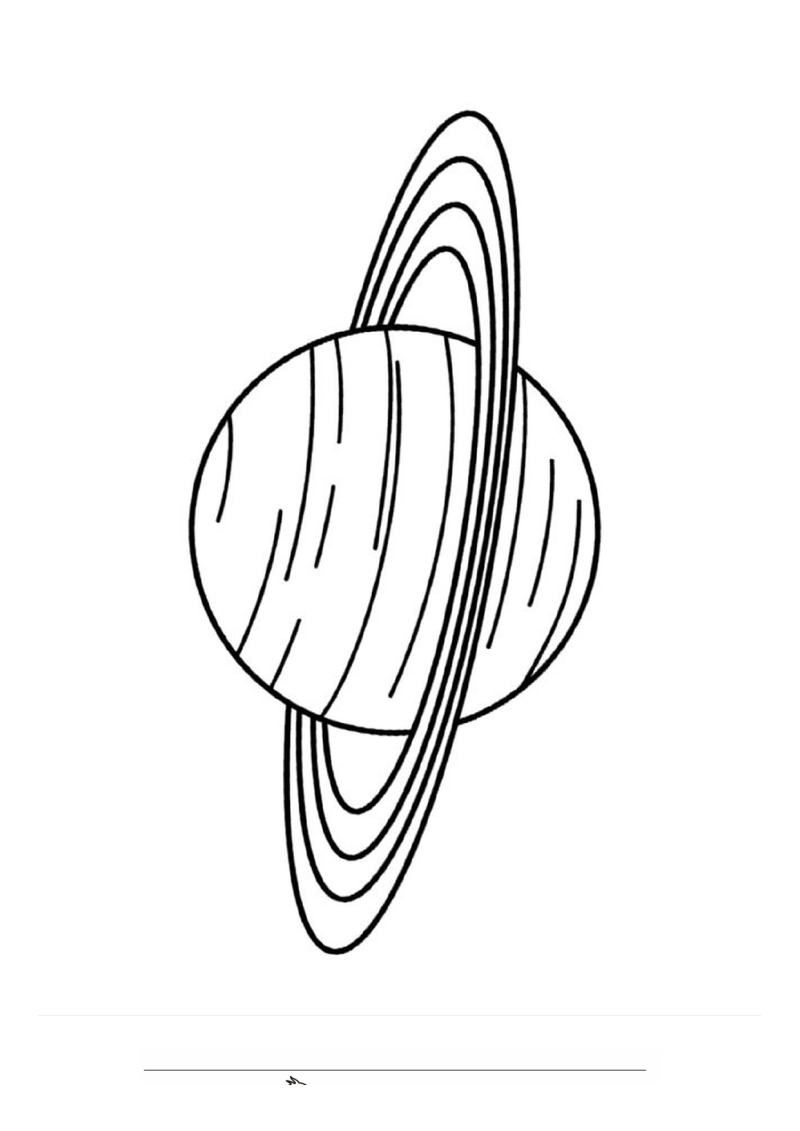 Saturnus (planeet) Kleurplaat — gratis kleurplaat printen