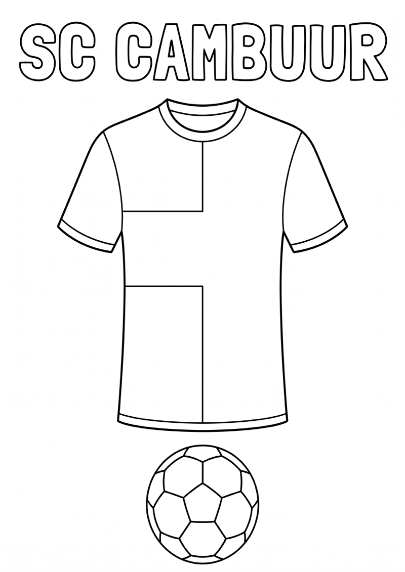 Sc Cambuur Voetbalshirt Kleurplaat — gratis kleurplaat