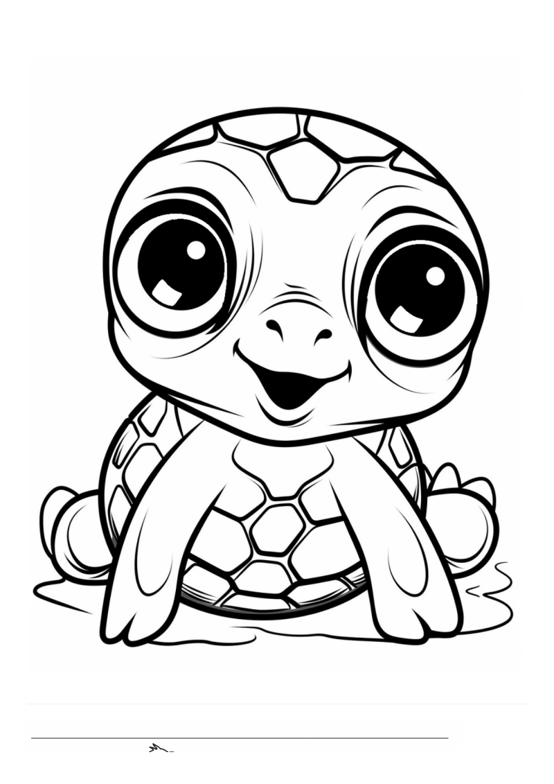 Baby Schildpad Kleurplaat — gratis kleurplaat printen
