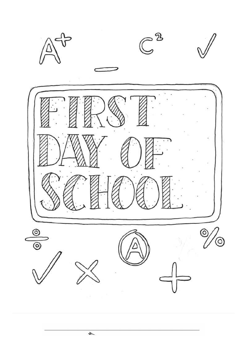 School 8 Kleurplaat — gratis kleurplaat
