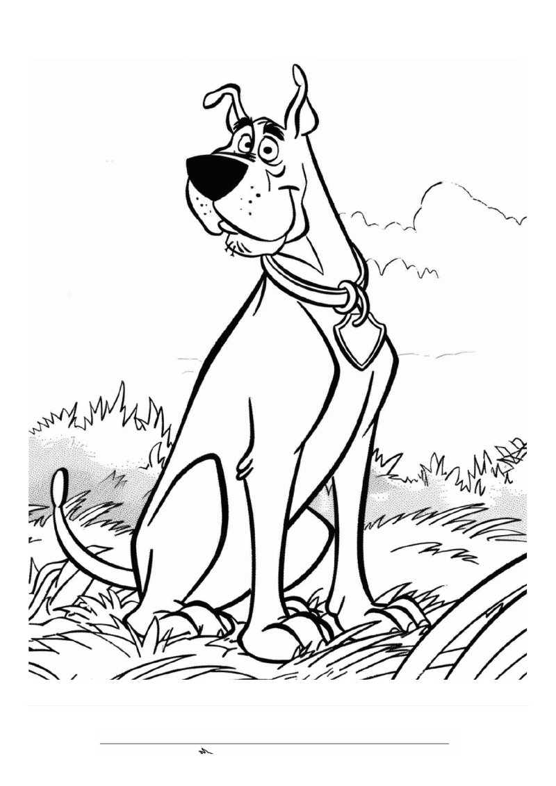 Scooby Doo Kleurplaat — gratis kleurplaat