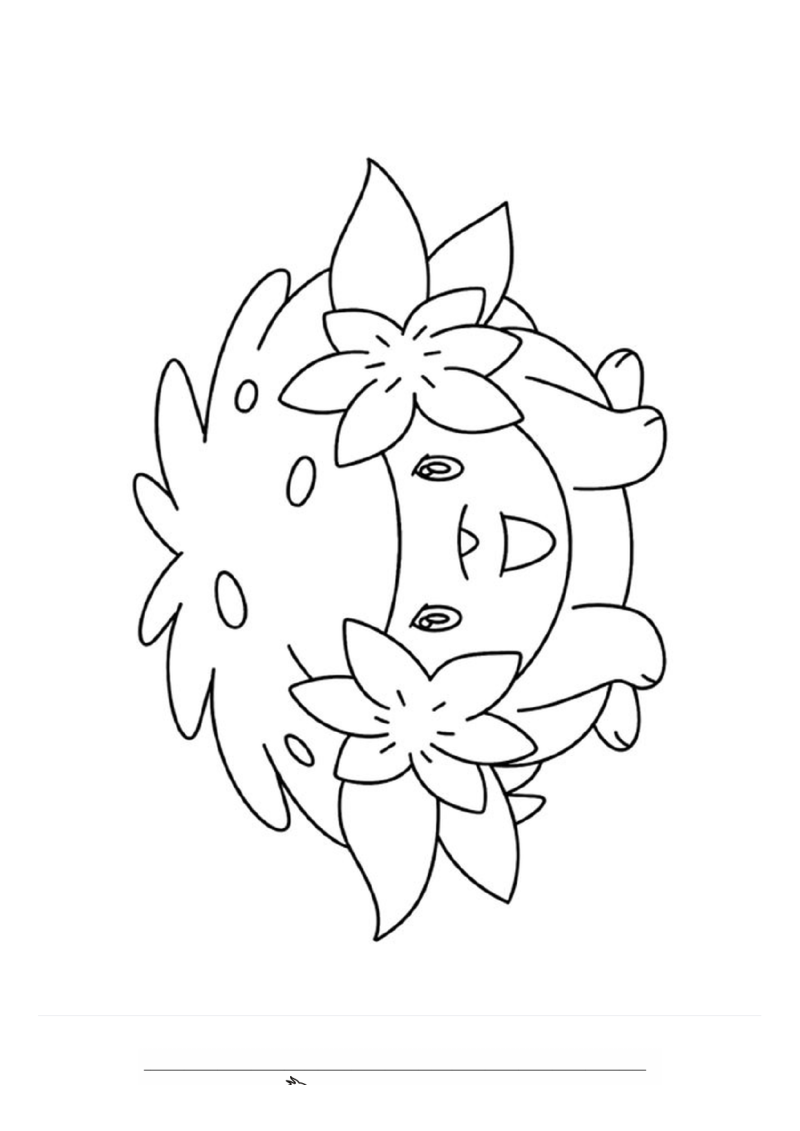Shaymin Kleurplaat — gratis kleurplaat