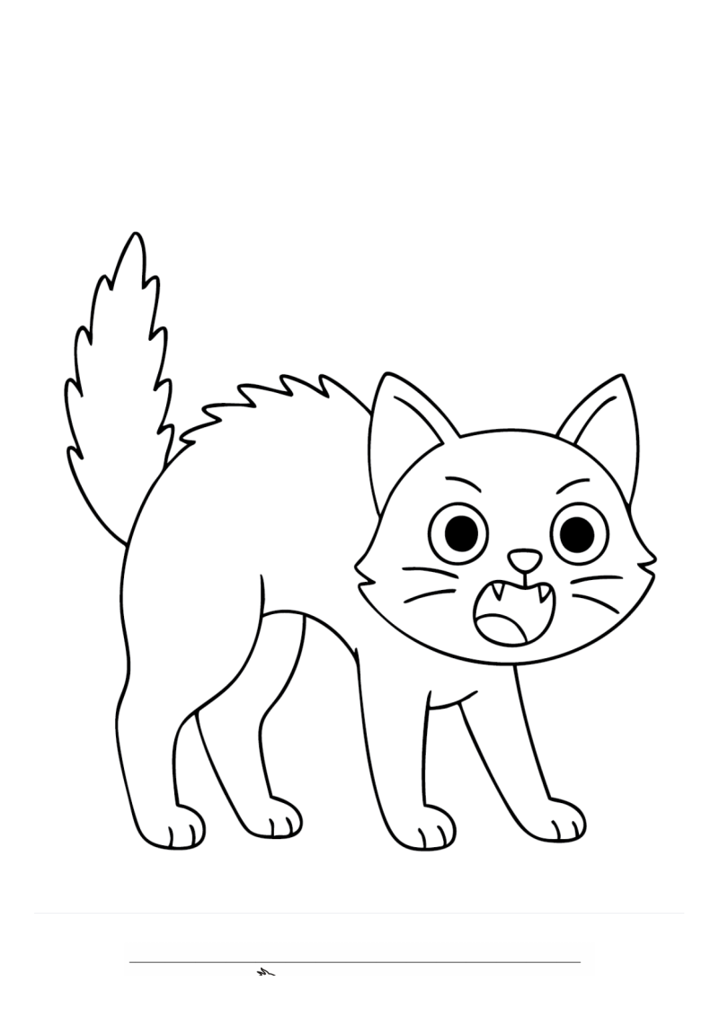 Baby Simpel Kitten Kleurplaat — gratis kleurplaat