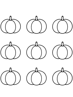 Simpele herfst pompoenen Kleurplaat — gratis kleurplaat printen