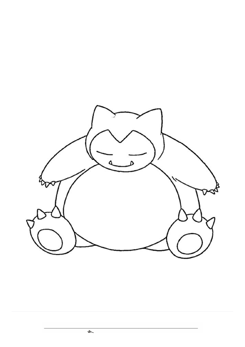Snorlax Kleurplaat — gratis kleurplaat