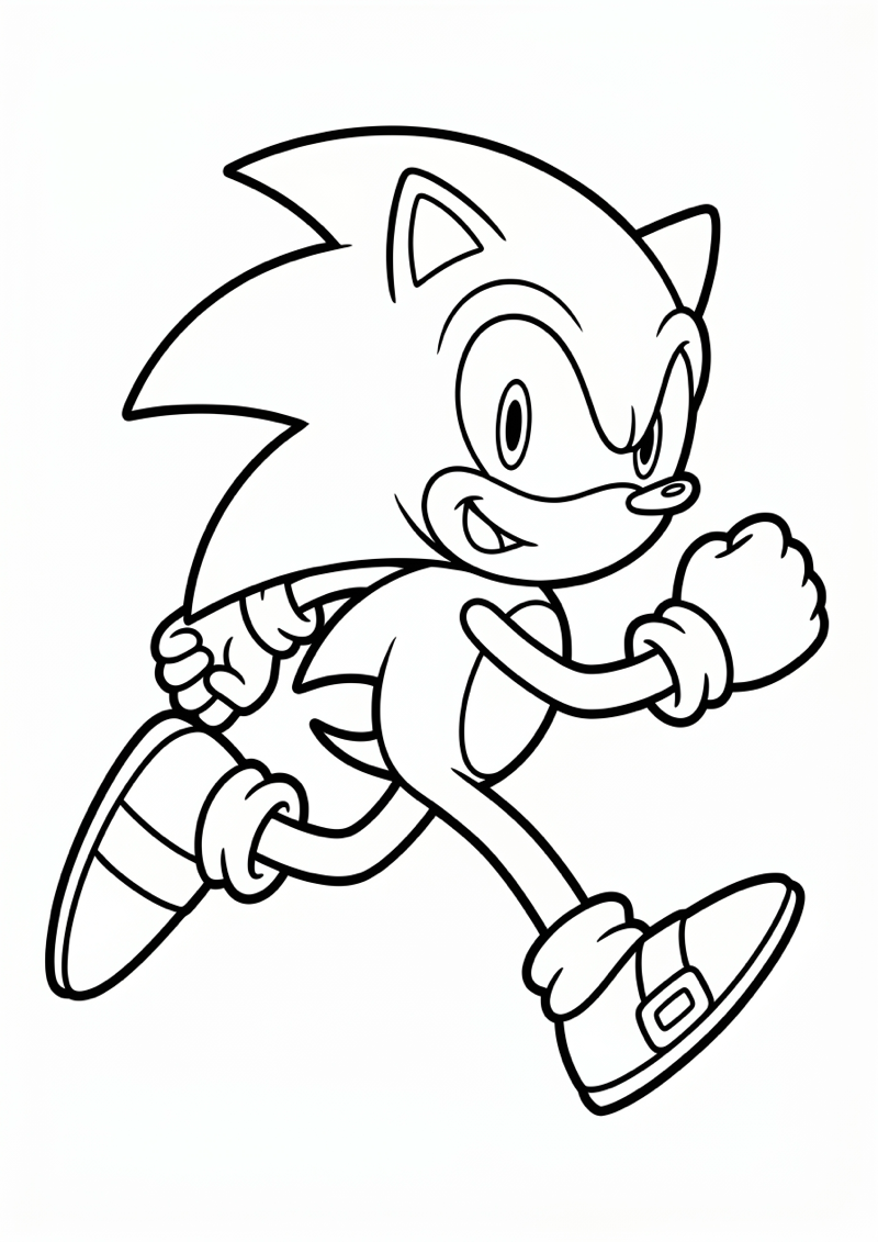 Sonic Rent Kleurplaat — gratis kleurplaat