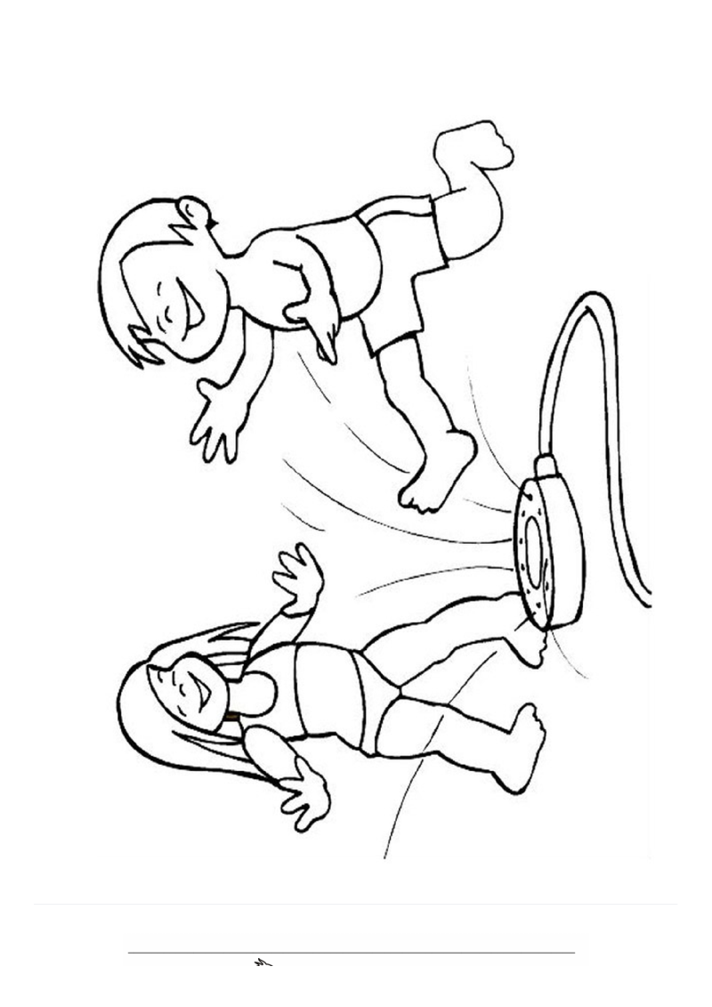 Spelen met water Kleurplaat — gratis kleurplaat