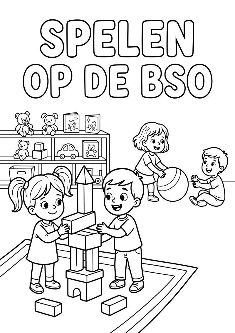 Spelen op de Bso Kleurplaat — gratis kleurplaat printen