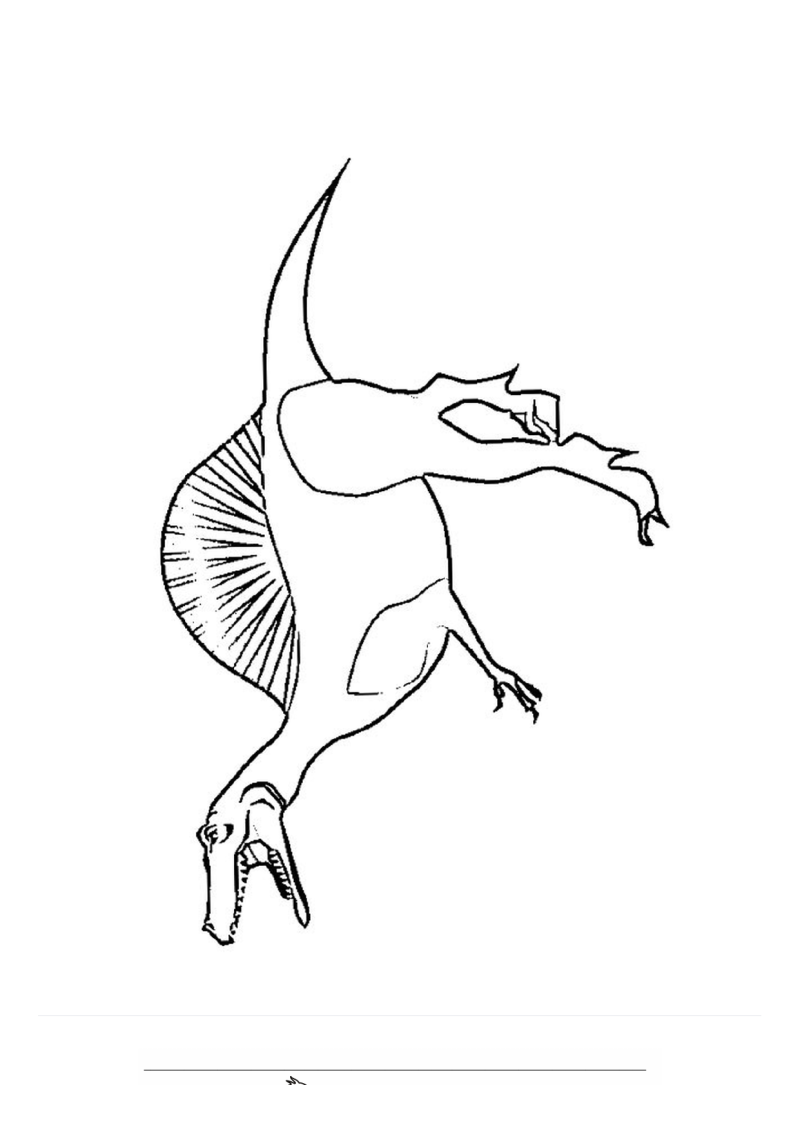 Spinosaurus Kleurplaat — gratis kleurplaat