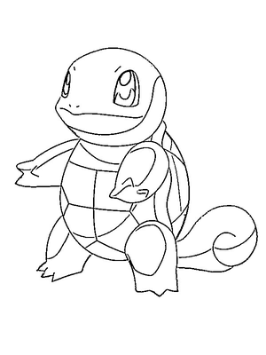 Squirtle Kleurplaat — gratis kleurplaat