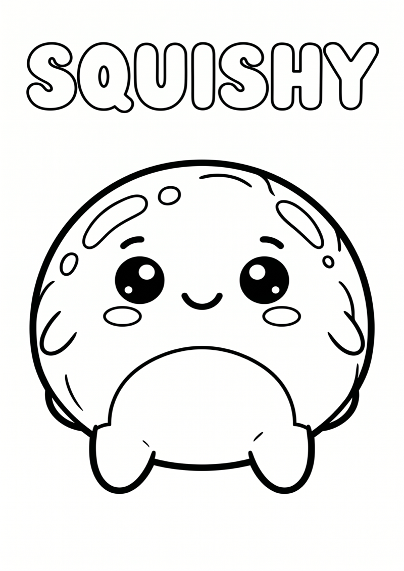 Squishy Kleurplaat — gratis kleurplaat printen
