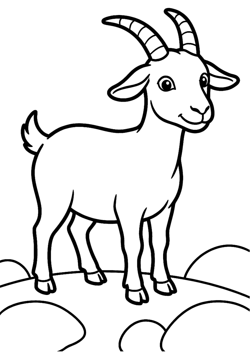 Staande geit kleurplaat — gratis kleurplaat