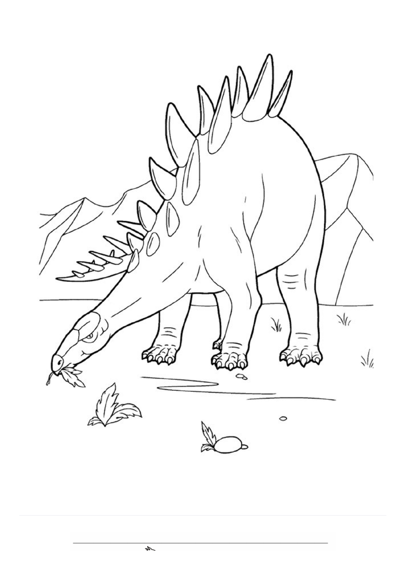 Stegosaurus Kleurplaat — gratis kleurplaat