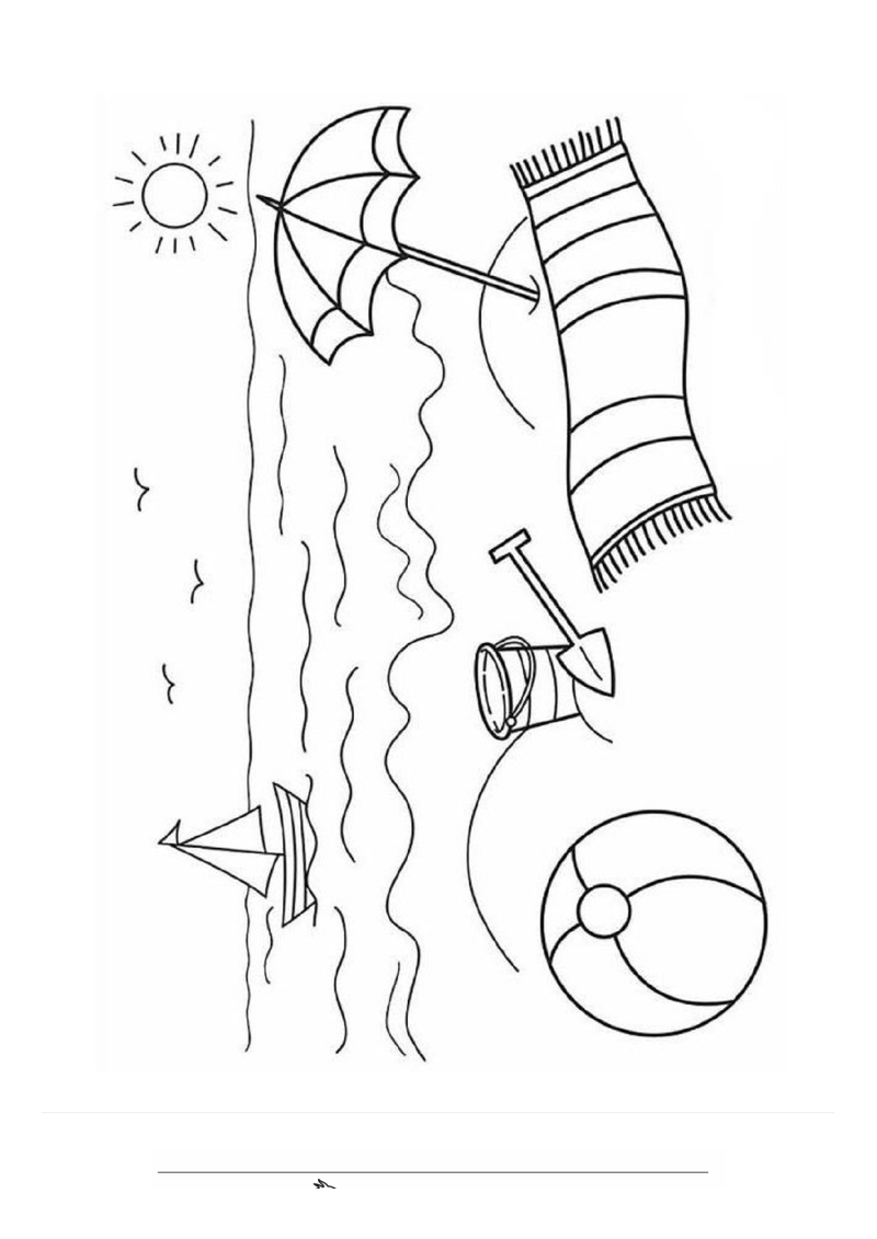 Strandspeelgoed Kleurplaat — gratis kleurplaat