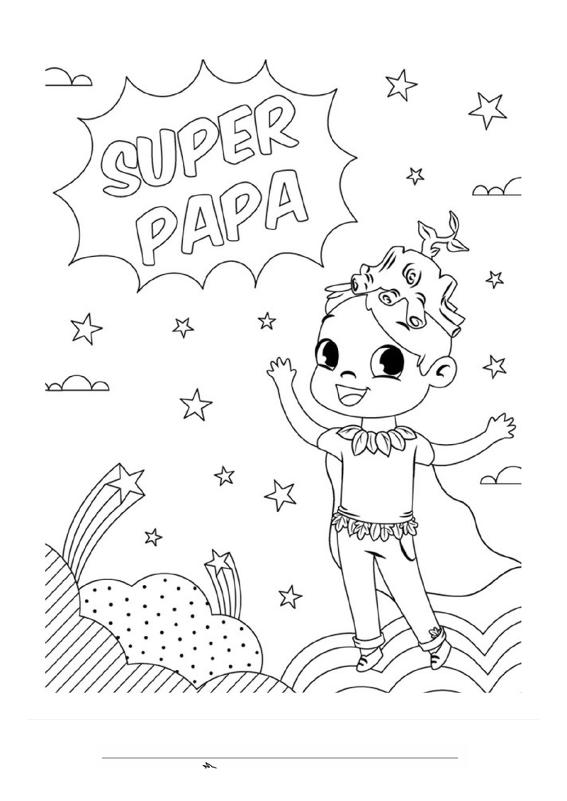 Super papa Kleurplaat — gratis kleurplaat