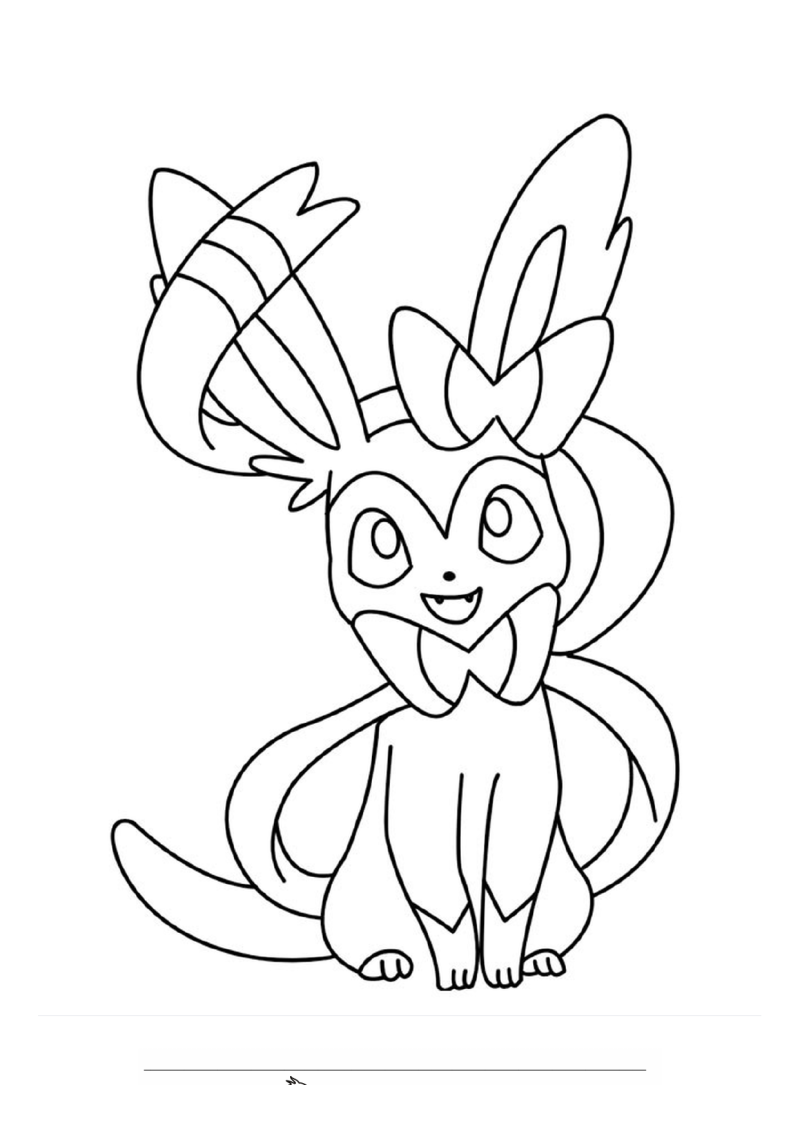 Sylveon Kleurplaat — gratis kleurplaat