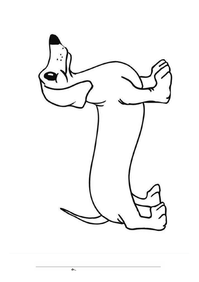 Teckel Kleurplaat — gratis kleurplaat