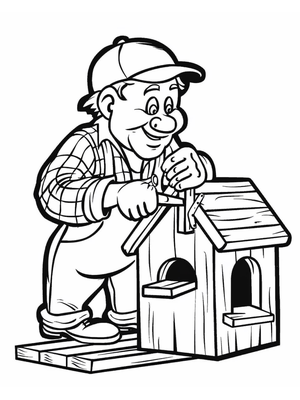Timmerman Kleurplaat 1 — gratis kleurplaat