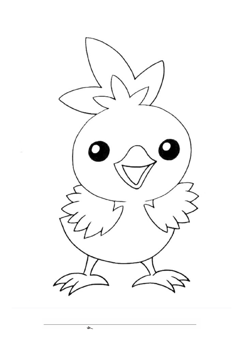 Torchic Kleurplaat — gratis kleurplaat