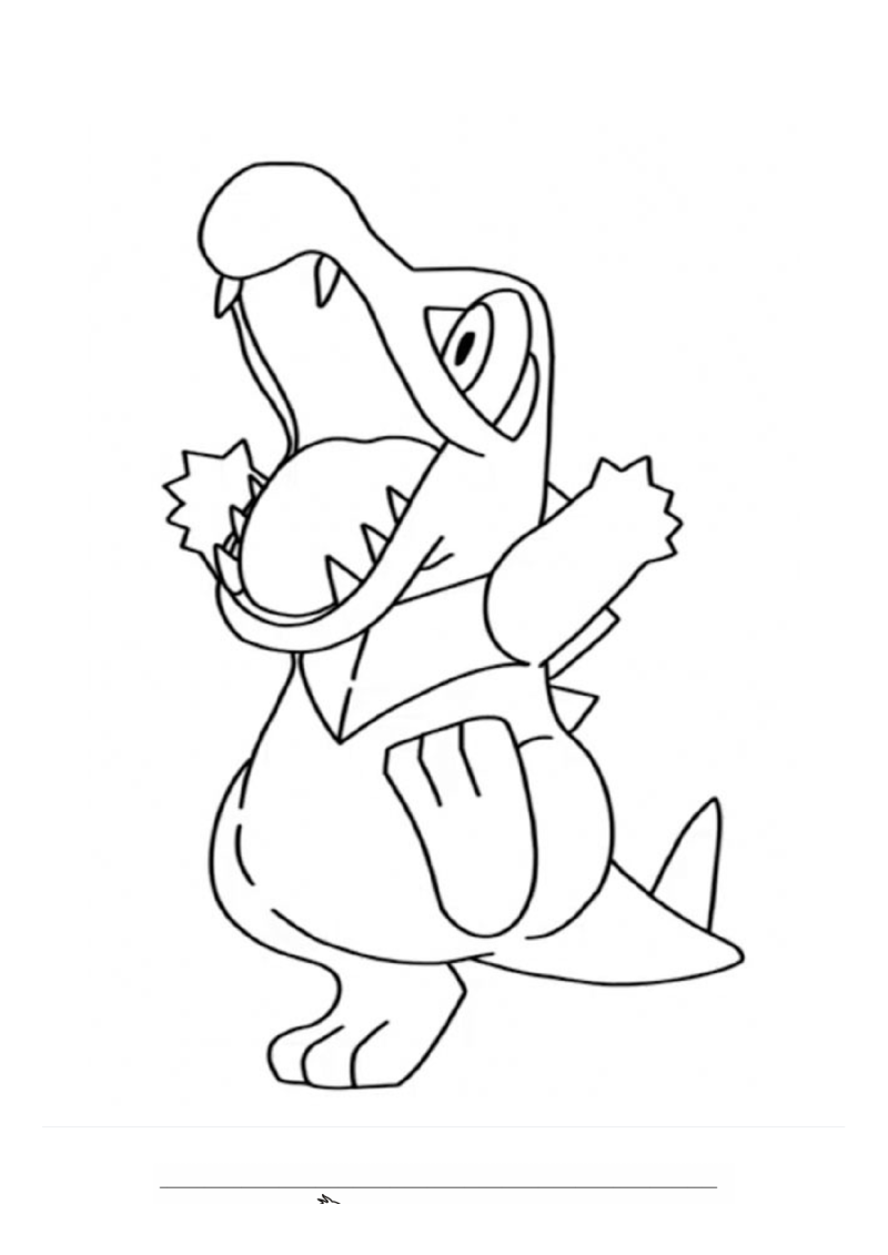 Totodile Kleurplaat — gratis kleurplaat
