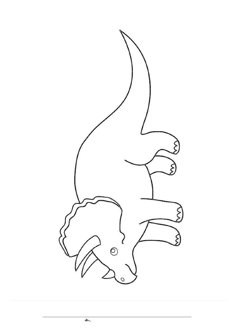 Triceratops Kleurplaat — gratis kleurplaat