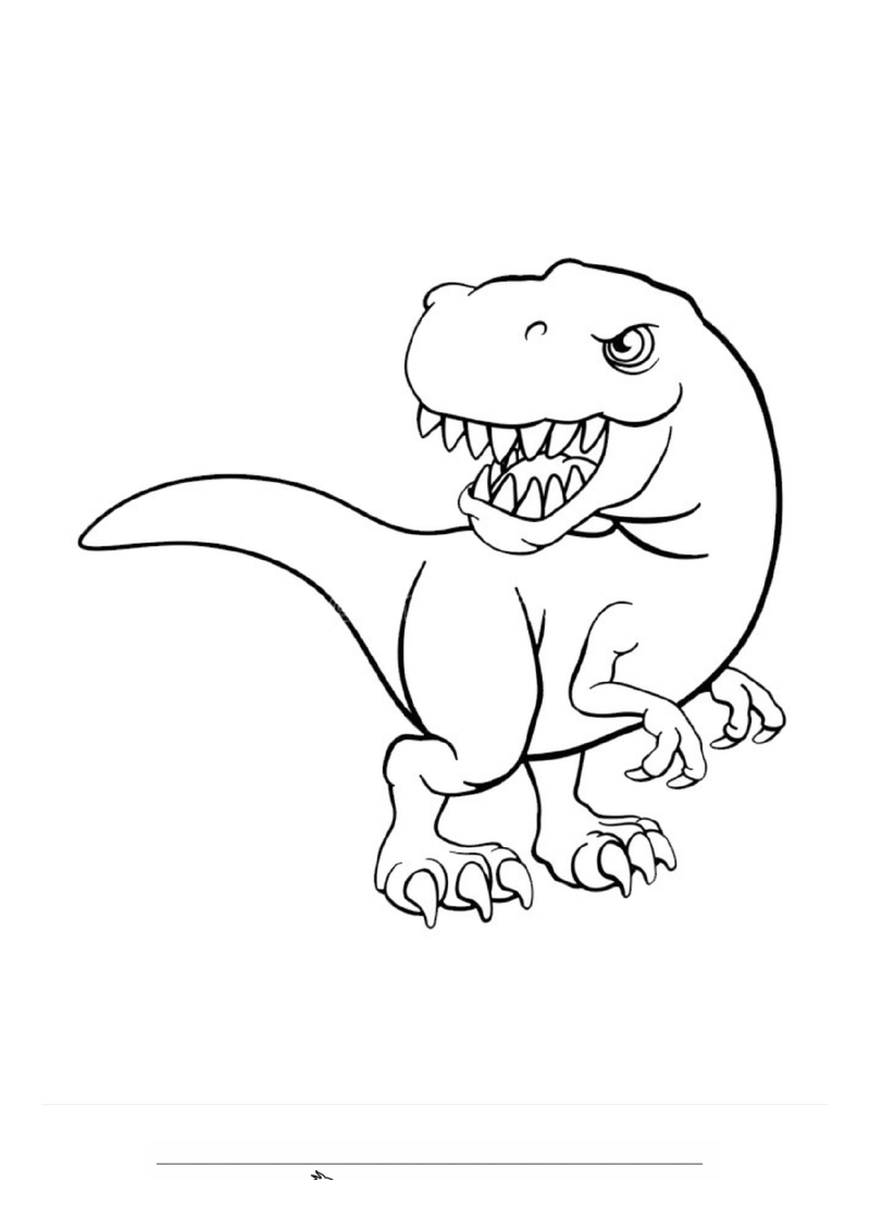 Tyrannosaurus Kleurplaat — gratis kleurplaat