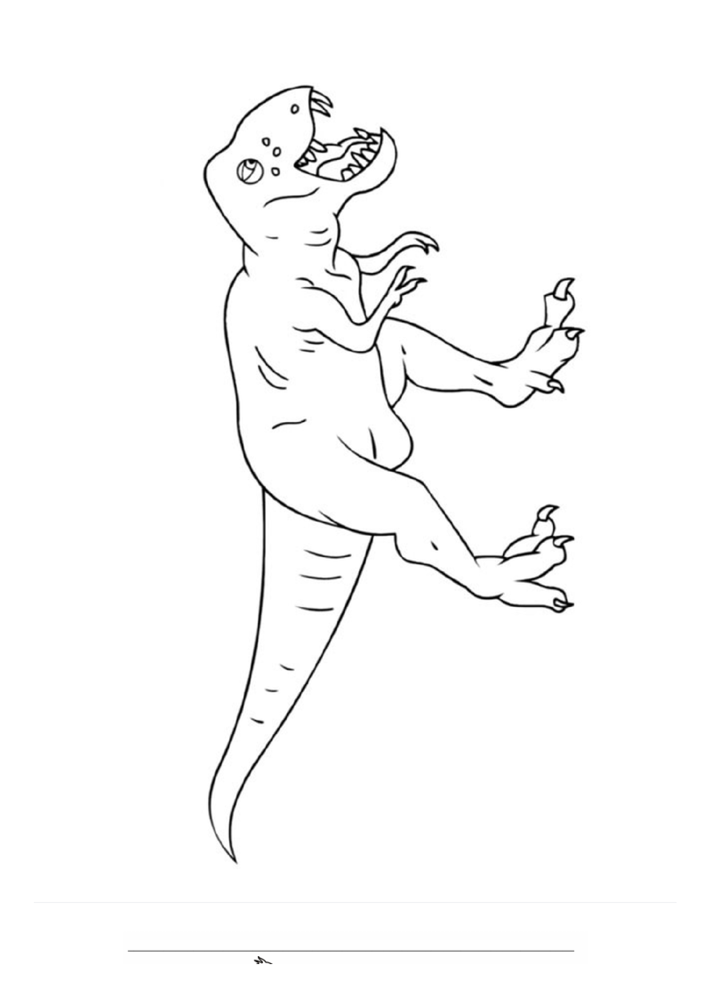 Tyrannosaurus Rex Kleurplaat — gratis kleurplaat