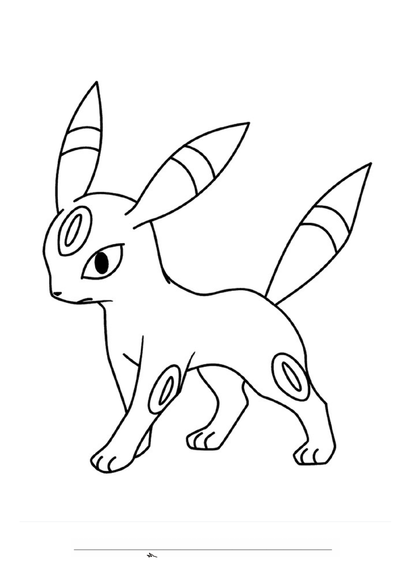 Umbreon Kleurplaat — gratis kleurplaat