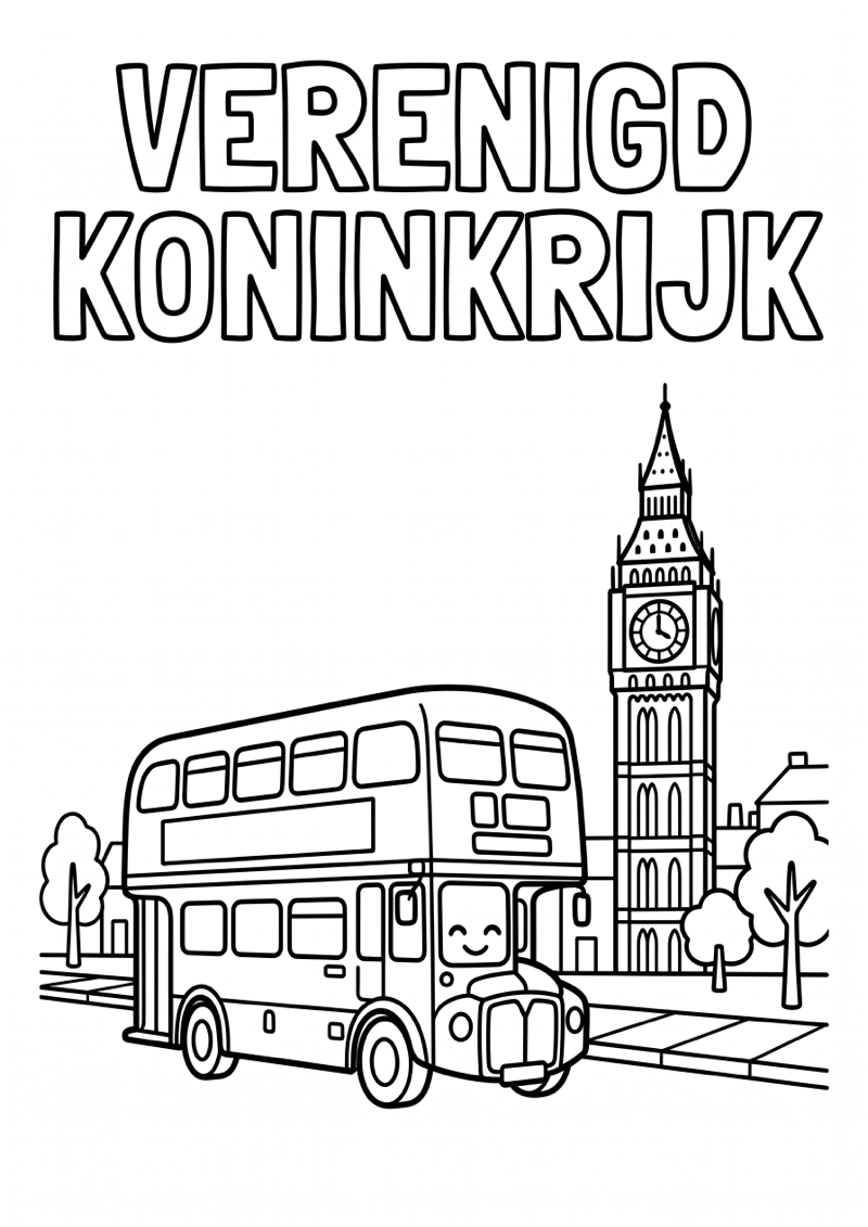 Verenigd Koninkrijk Kleurplaat — gratis kleurplaat printen