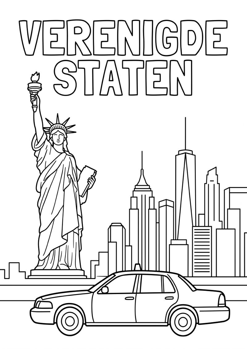 Verenigde Staten Kleurplaat — gratis kleurplaat printen