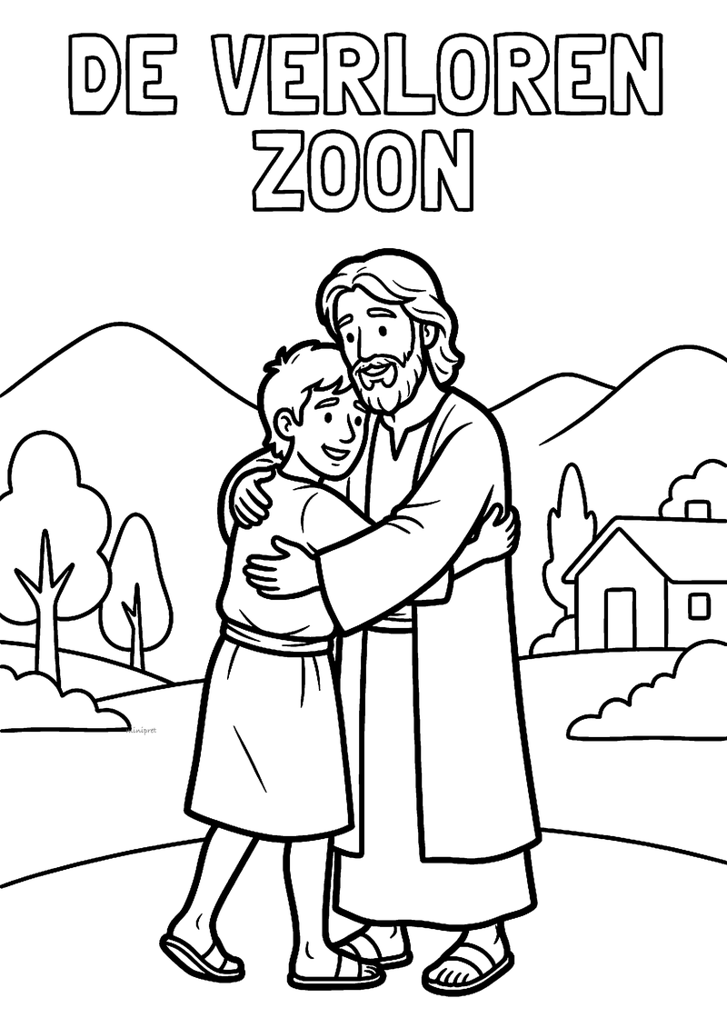 De verloren zoon kleurplaat