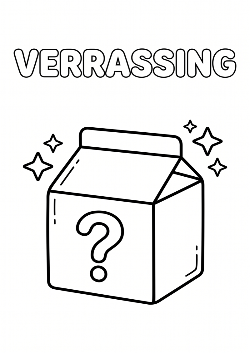 Verrassing Blind Box Kleurplaat — gratis kleurplaat printen