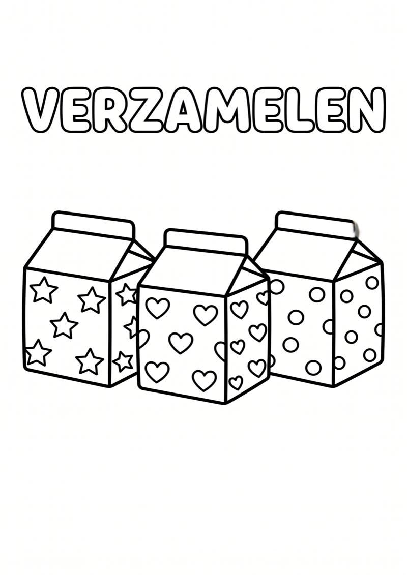 Verzamelen Blind Box Kleurplaat — gratis kleurplaat
