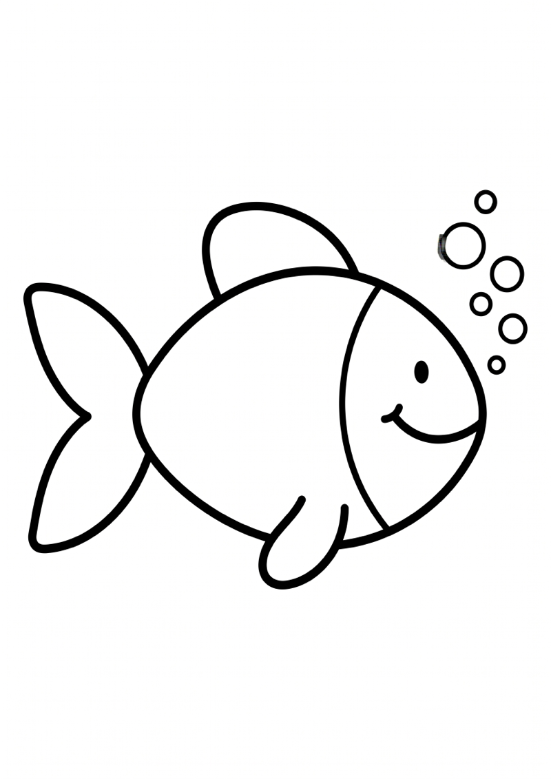 Vis Kleurplaat — gratis kleurplaat