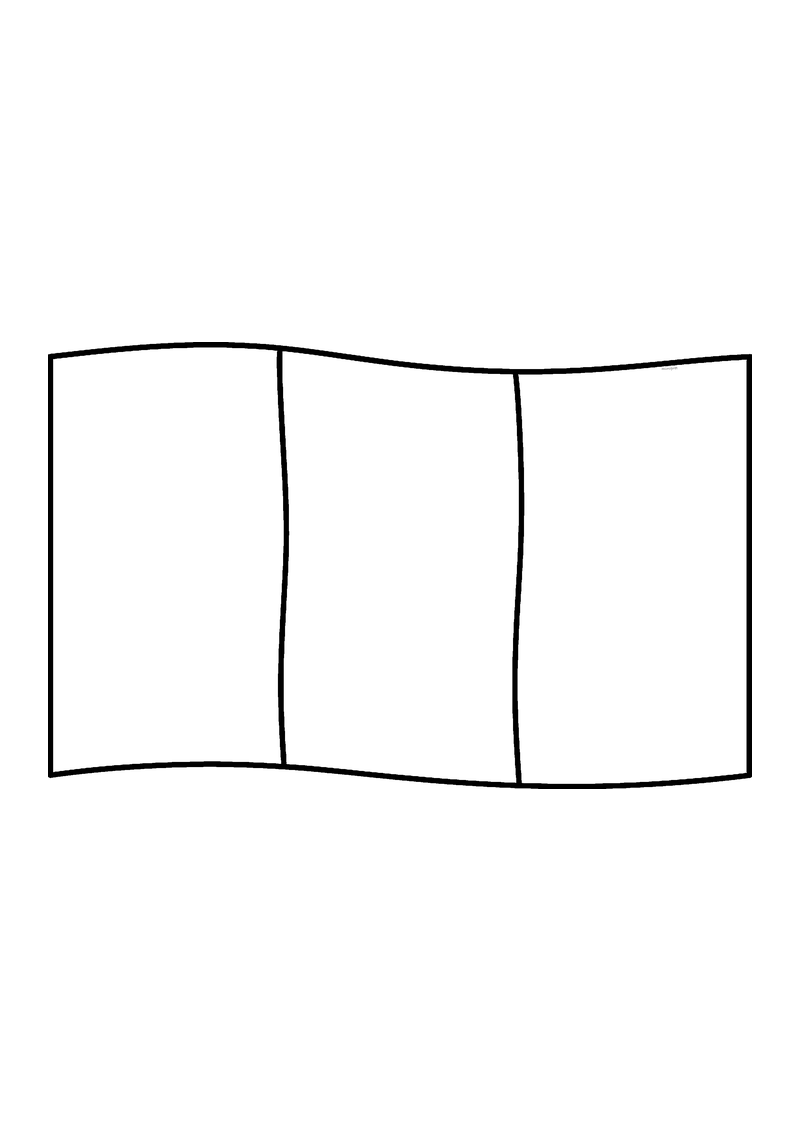 Vlag van Frankrijk in lijntekening met aanwijzingen voor de juiste kleuren