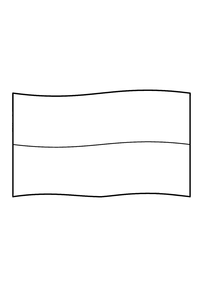 Vlag van Oekraïne in lijntekening met aanwijzingen voor de juiste kleuren
