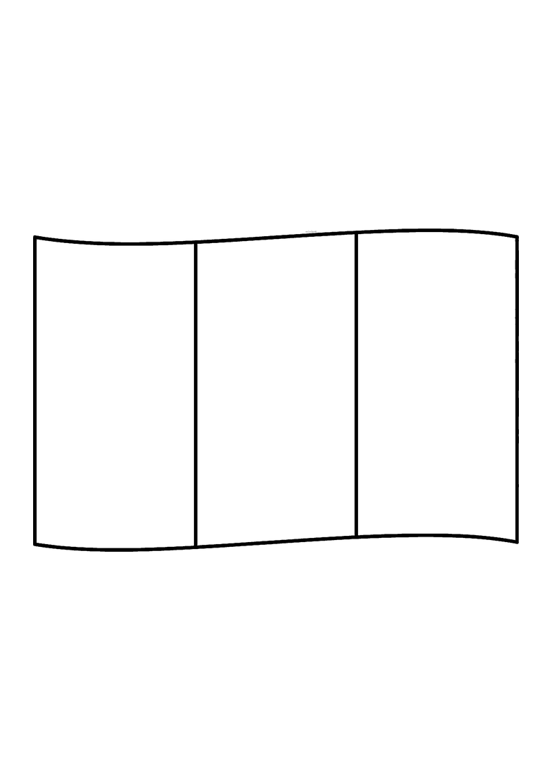 Vlag van Peru in lijntekening met aanwijzingen voor de juiste kleuren