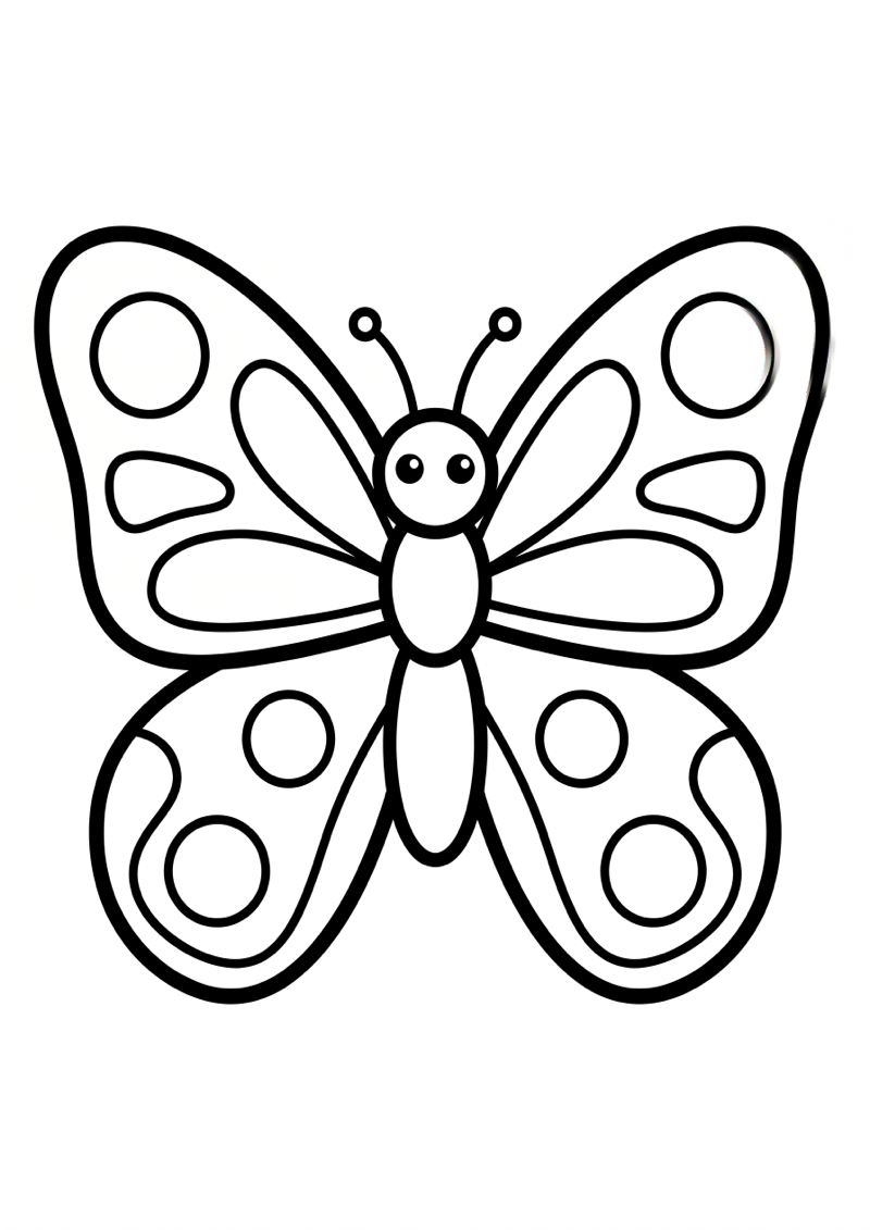 Vlinder Kleurplaat — gratis kleurplaat printen