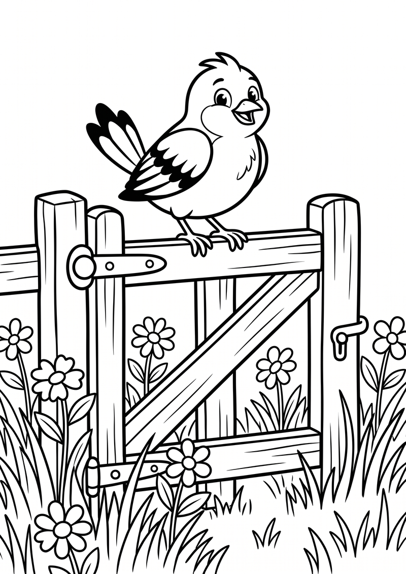 Vogel Hekje Kleurplaat — gratis kleurplaat printen