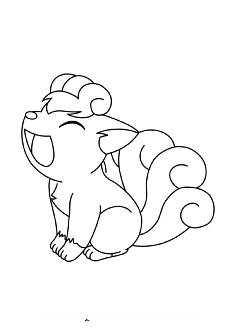Vulpix Kleurplaat — gratis kleurplaat