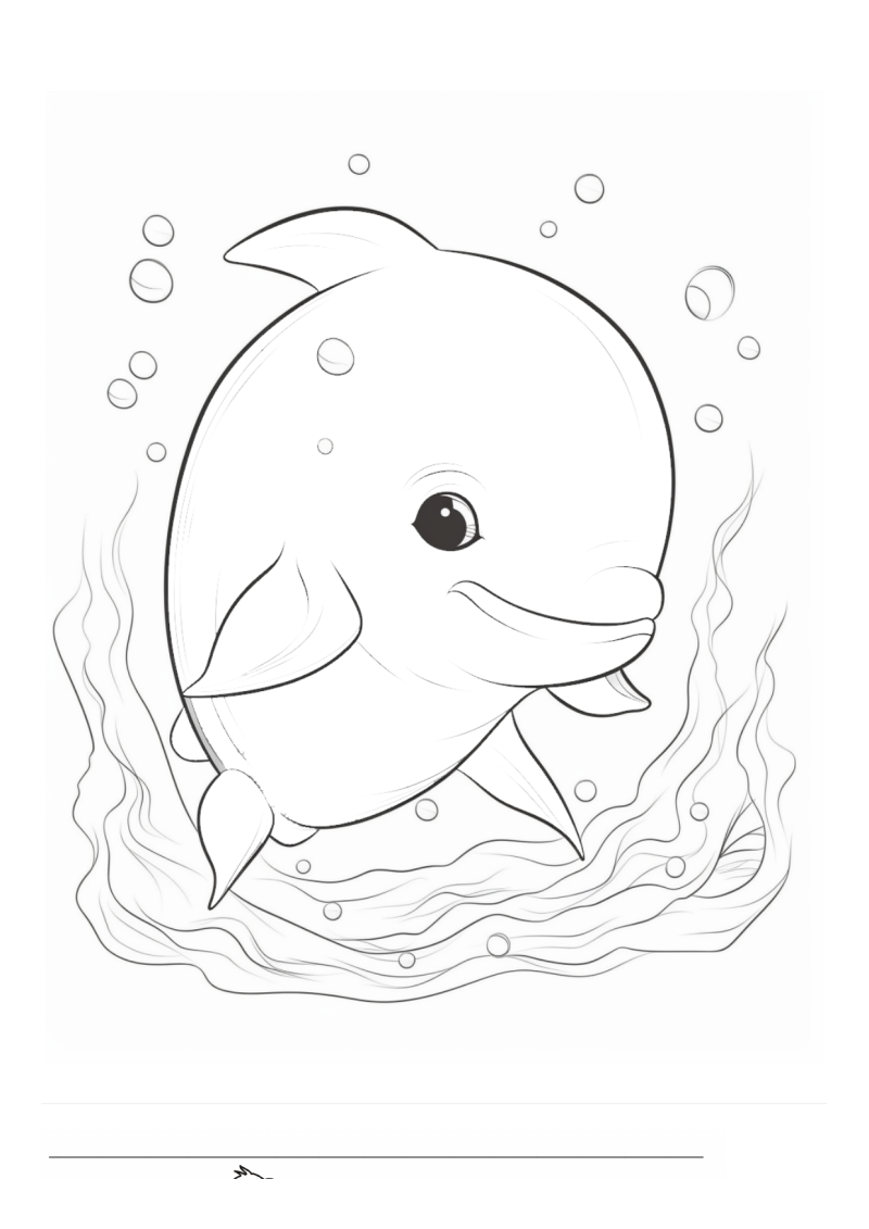 Baby Walvis Kleurplaat — gratis kleurplaat