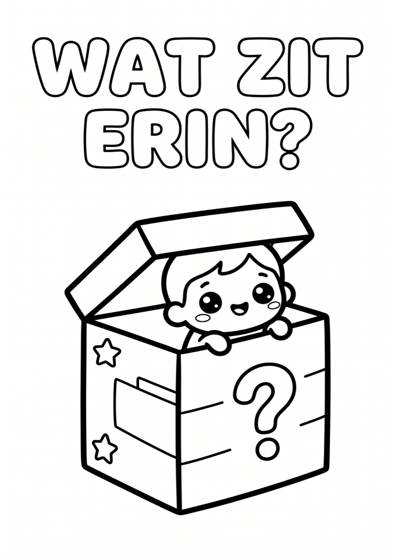 Wat Zit Erin Kleurplaat — gratis kleurplaat