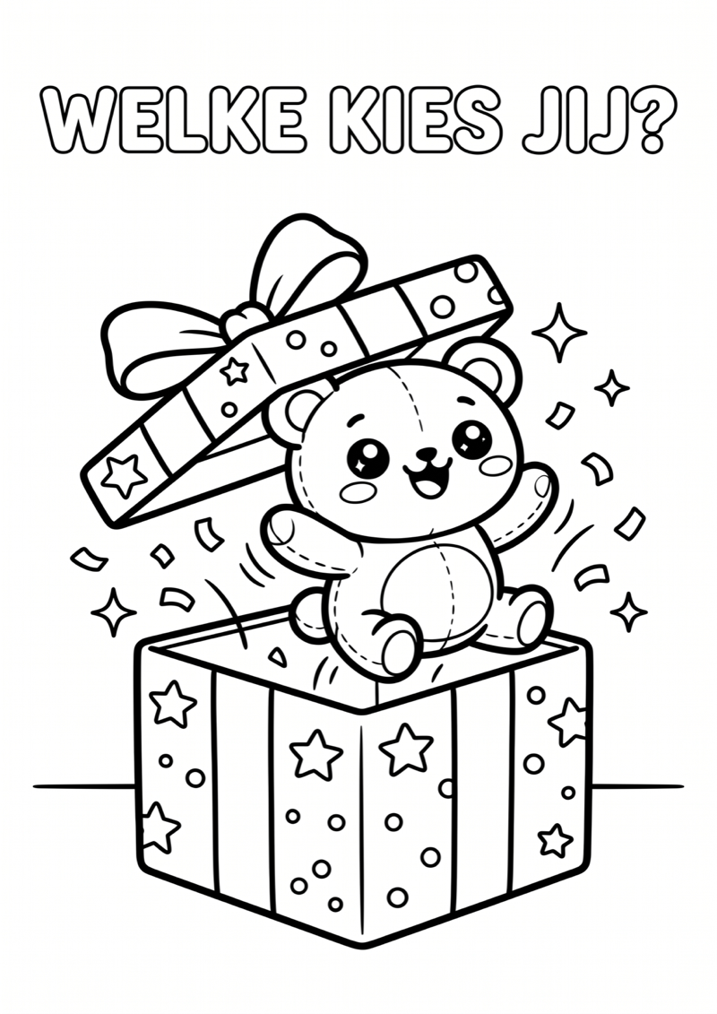 Welke Kies Jij Mystery Box Kleurplaat — gratis kleurplaat printen