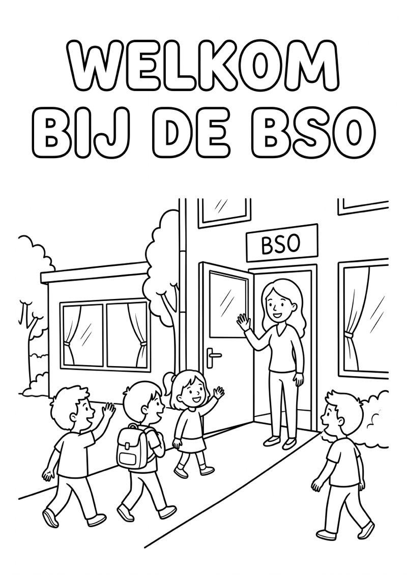 Welkom bij de Bso Kleurplaat — gratis kleurplaat printen