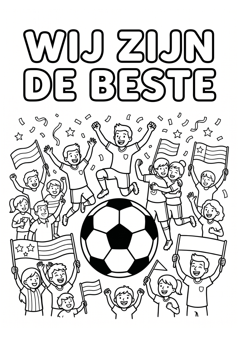 Wij Zijn de Beste Kleurplaat — gratis kleurplaat printen