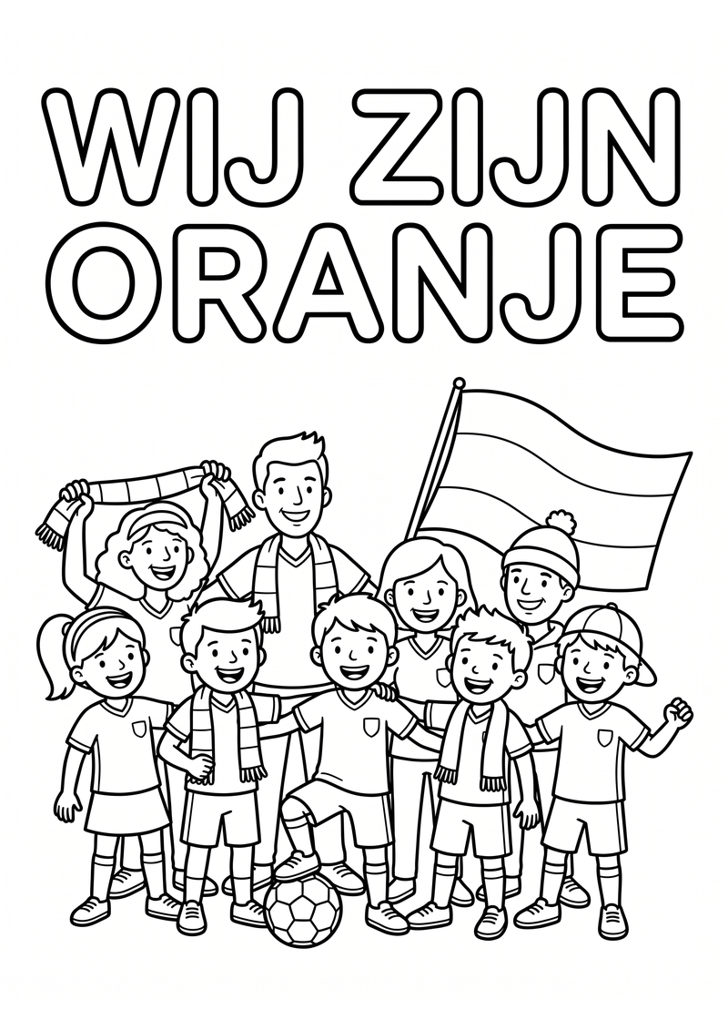 Wij Zijn Oranje Kleurplaat — gratis kleurplaat printen