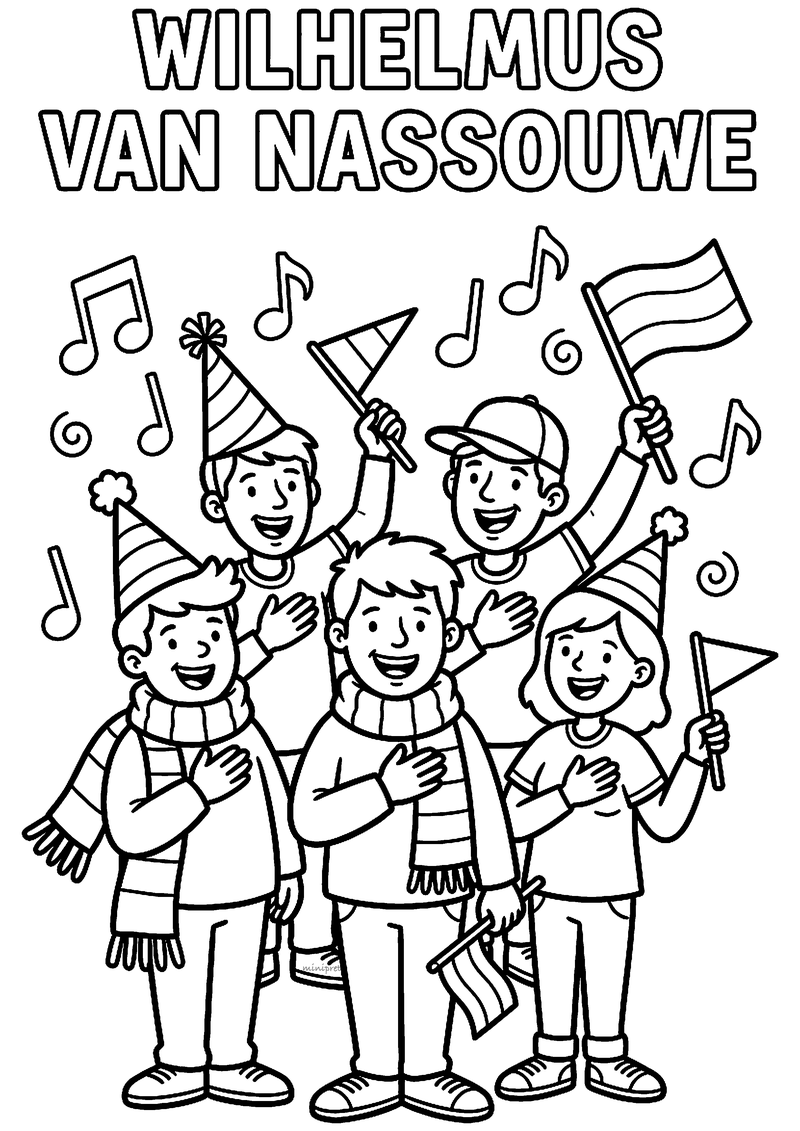 Wilhelmus van Nassouwe Kleurplaat — gratis kleurplaat printen